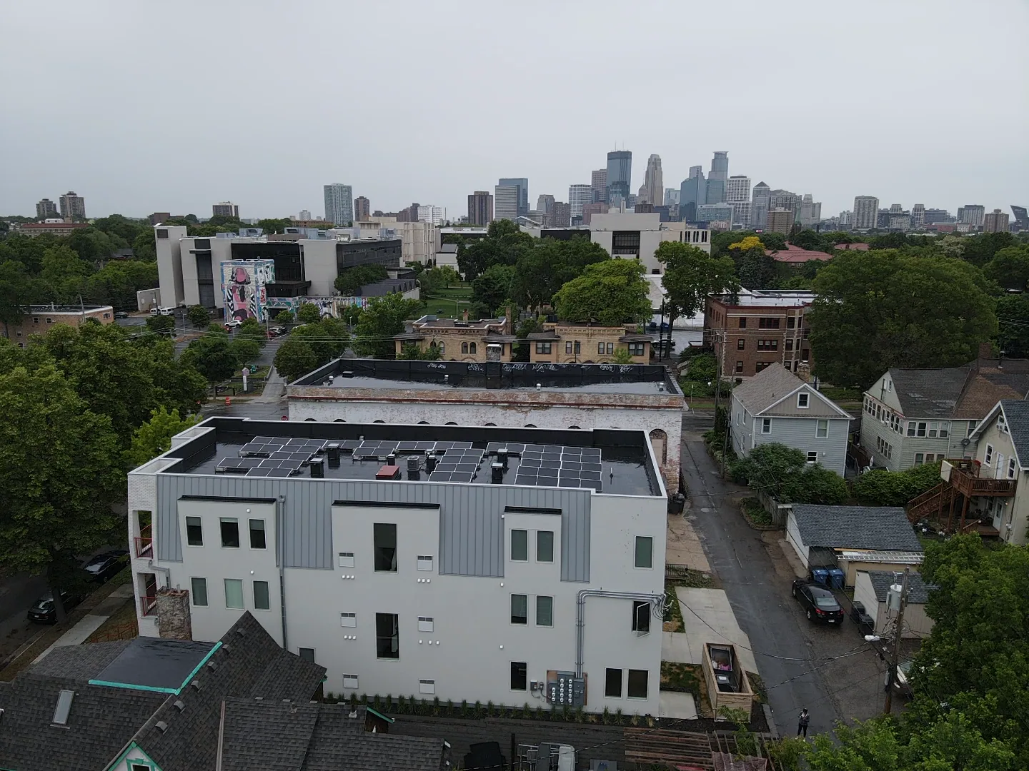 roofing above apartments