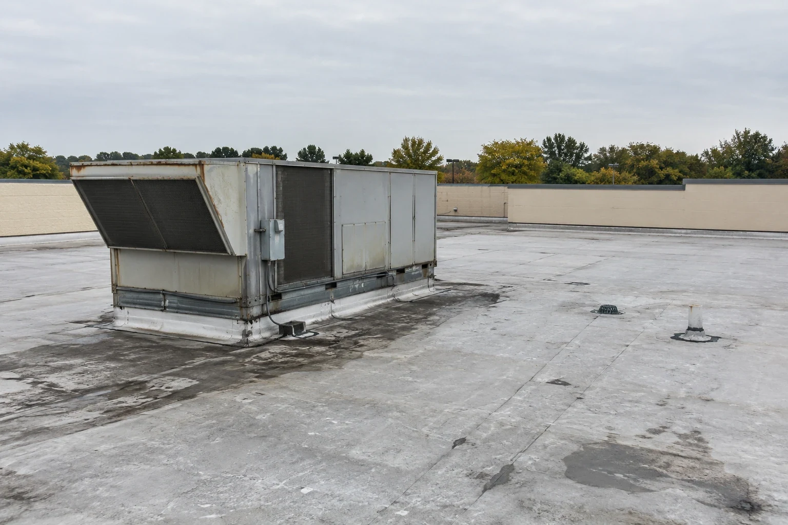 roofing above large retail areas